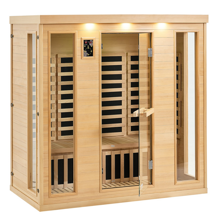 VEVOR Far Infrared Wooden Sauna Room Home Sauna Spa for 3 to 4 Person 2580W